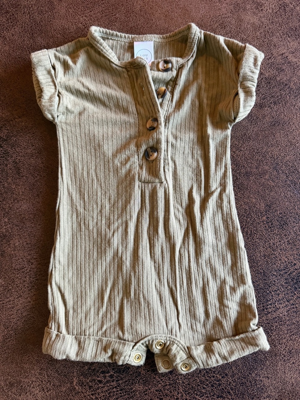 Lou Lou and Company Ribbed Romper - Green